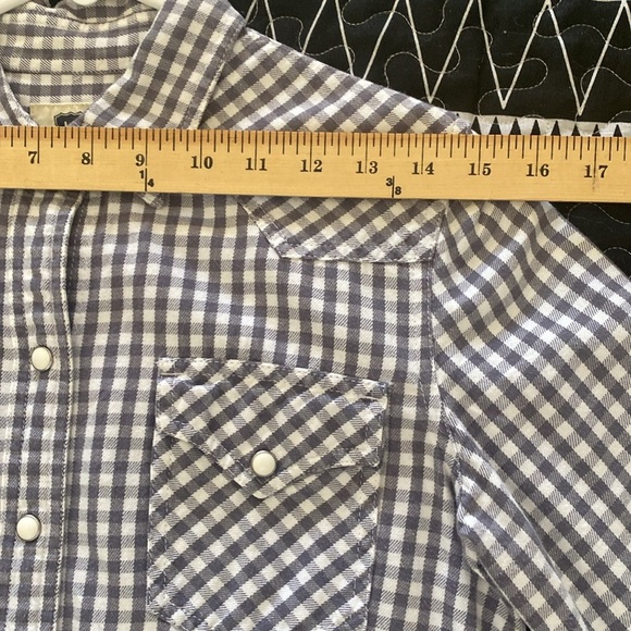 LEVI’S Women’s Western Pearl Snaps Checkered Shirt Dress Size S - Picture 8 of 12